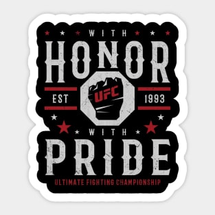 UFC With Honor With Pride Sticker